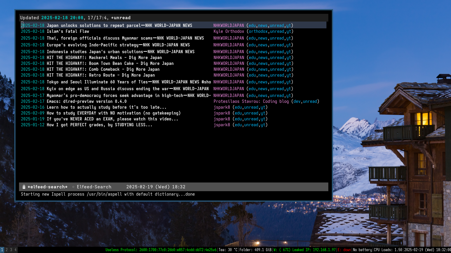 pretty default i3wm setup